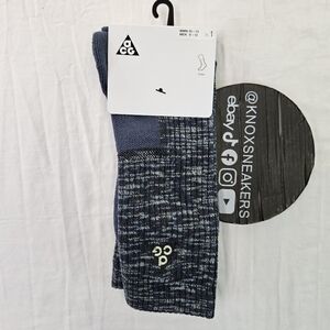 Nike ACG Outdoor Cushioned Crew Socks Blue FB3341-437 Men's Size Large